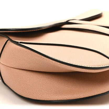 Christian Dior Grained Calfskin Saddle Bag in Light Pink - NEESTRA