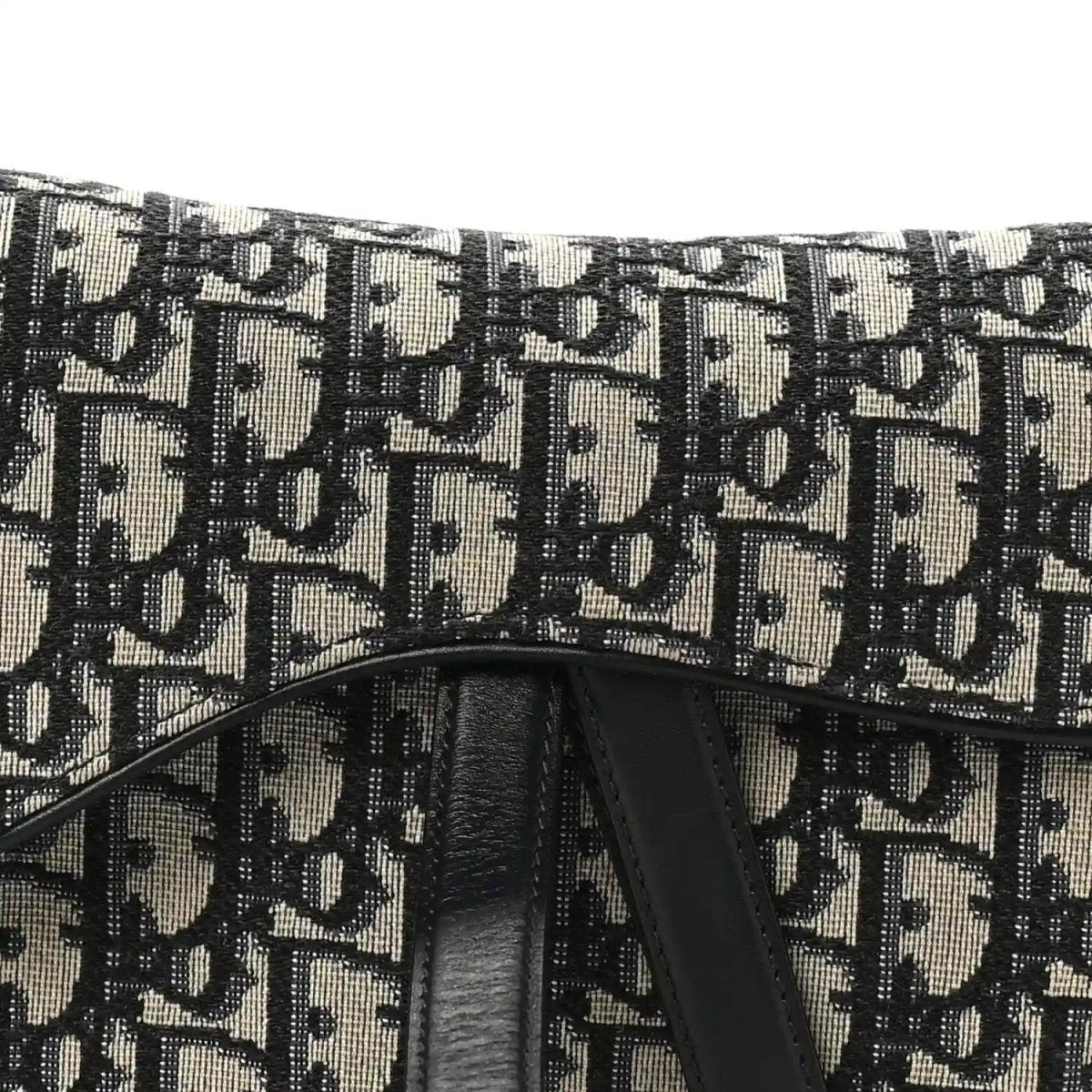 Christian Dior Oblique Monogram Canvas Saddle Shoulder Bag Blue - NEESTRA