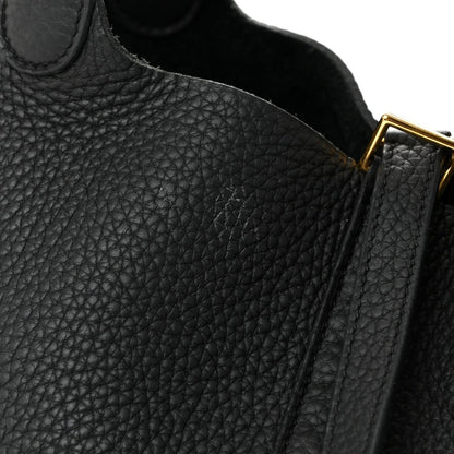 Clemence Picotin Lock 22 MM Tote Handbag Black - NEESTRA