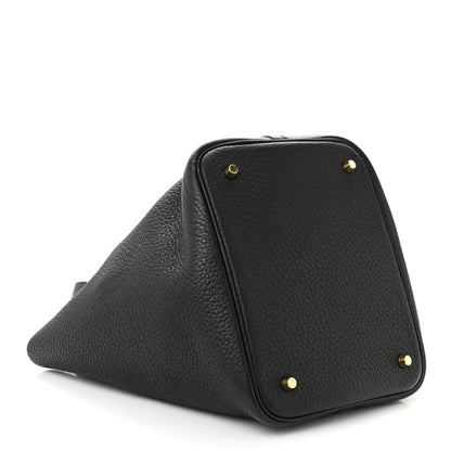 Clemence Picotin Lock 22 MM Tote Handbag Black - NEESTRA