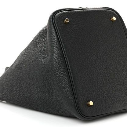 Clemence Picotin Lock 22 MM Tote Handbag Black - NEESTRA