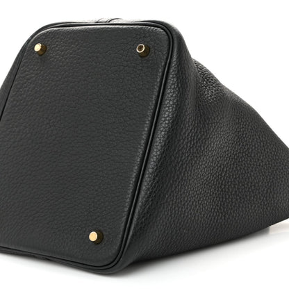 Clemence Picotin Lock 22 MM Tote Handbag Black - NEESTRA