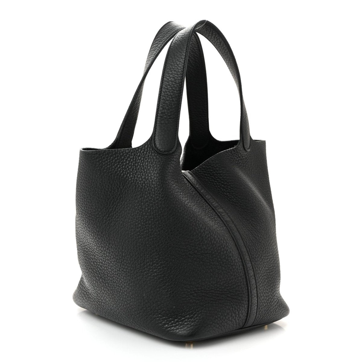 Clemence Picotin Lock 22 MM Tote Handbag Black - NEESTRA