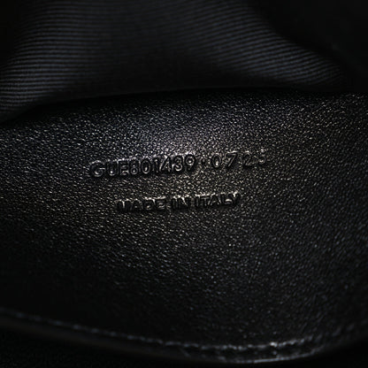 Saint Laurent Lambskin Chevron Quilted Medium Loulou Black