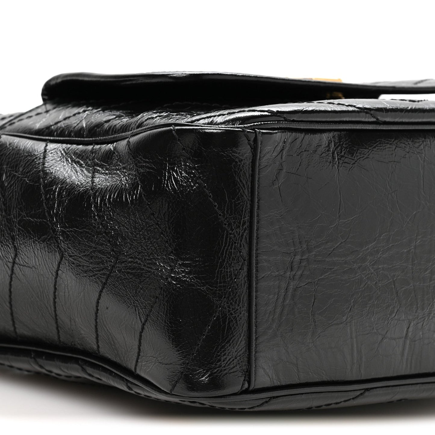 Saint Laurent Crinkled Calfskin Matelasse Niki Multipocket Shopping Tote Black