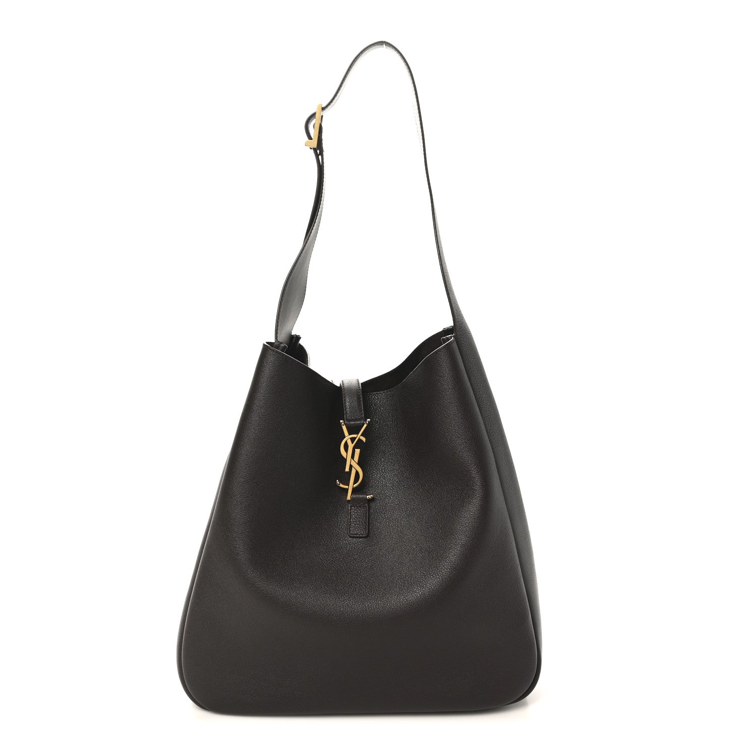 Saint Laurent Le 5 A 7 Supple Calfskin Large Soft Hobo Chocolate