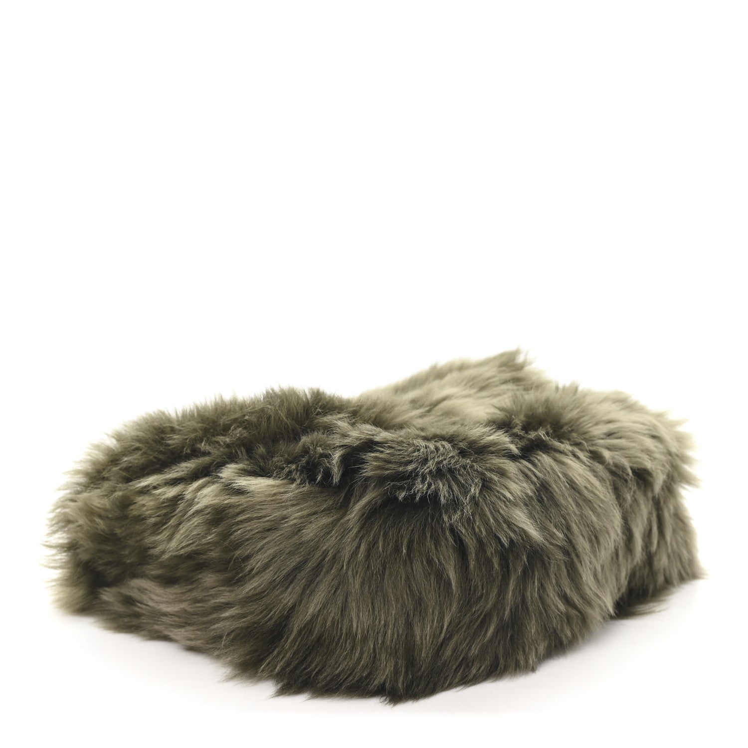 Saint Laurent Jamie 4.3 Shearling Fur Medium Shoulder Bag Olive Ranch