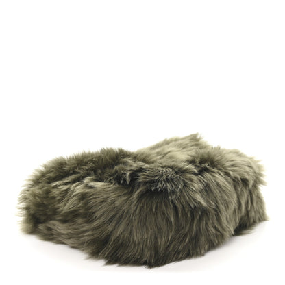Saint Laurent Jamie 4.3 Shearling Fur Medium Shoulder Bag Olive Ranch
