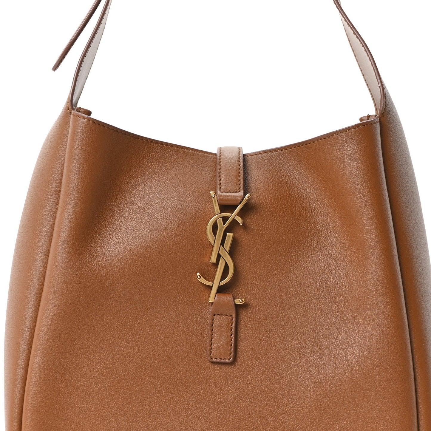 Saint Laurent Smooth Calfskin Small Le 5 À 7 Soft Hobo Bag Fox