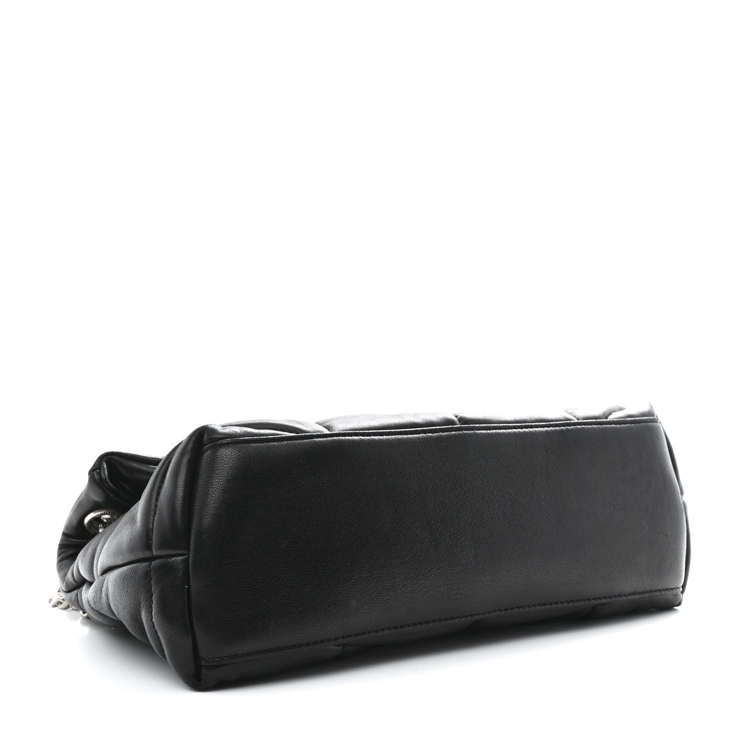Saint Laurent Loulou Puffer Small Quilted Lambskin Leather Satchel Black