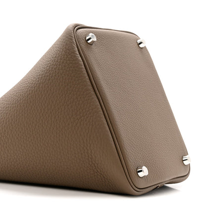 Taurillon Clemence Picotin Lock 18 PM Etoupe Tote Bag