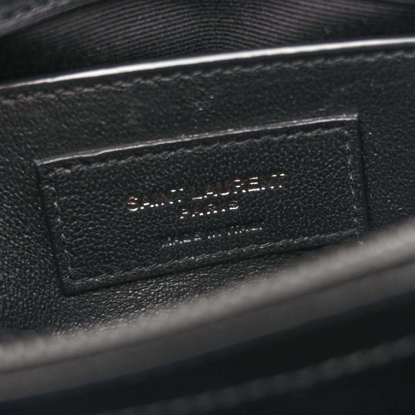 Saint Laurent Loulou Small Chevron Quilted Calfskin Chain Satchel Black