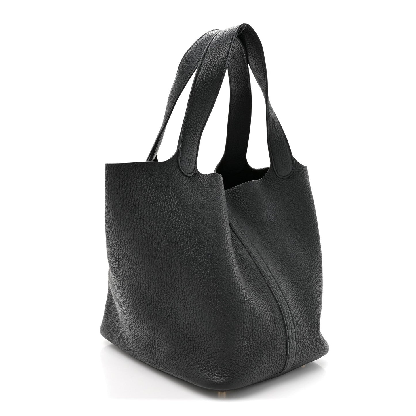 Taurillon Clemence Picotin Lock 22 MM Tote Black