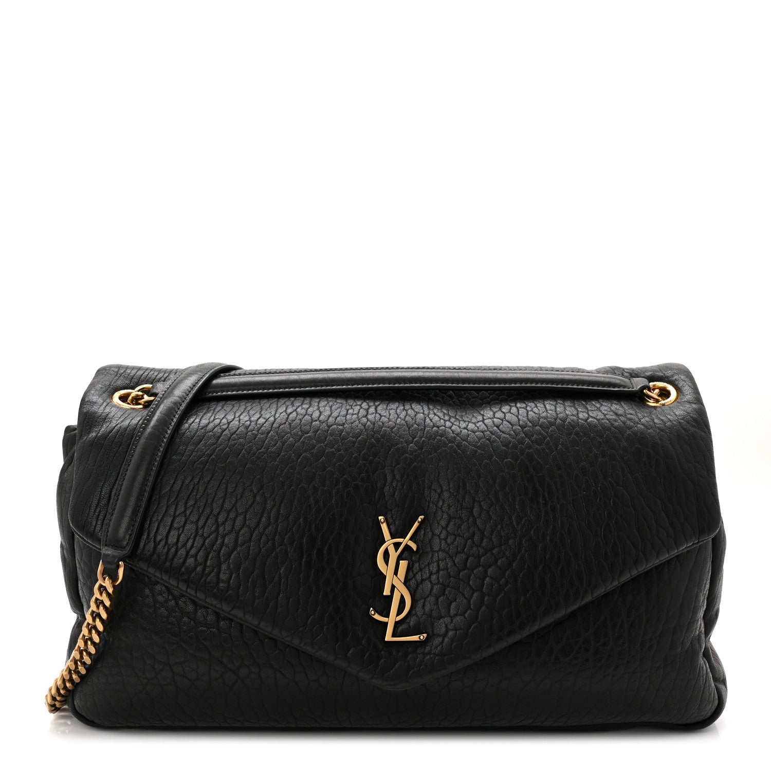 Saint Laurent Grained Lambskin Large Calypso Black