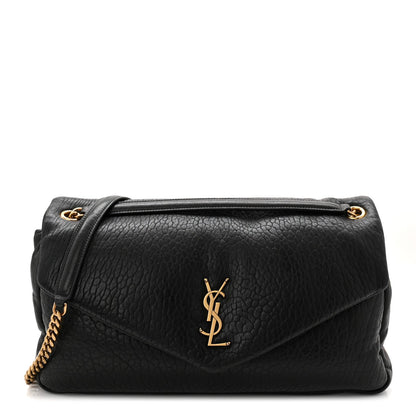 Saint Laurent Grained Lambskin Large Calypso Black