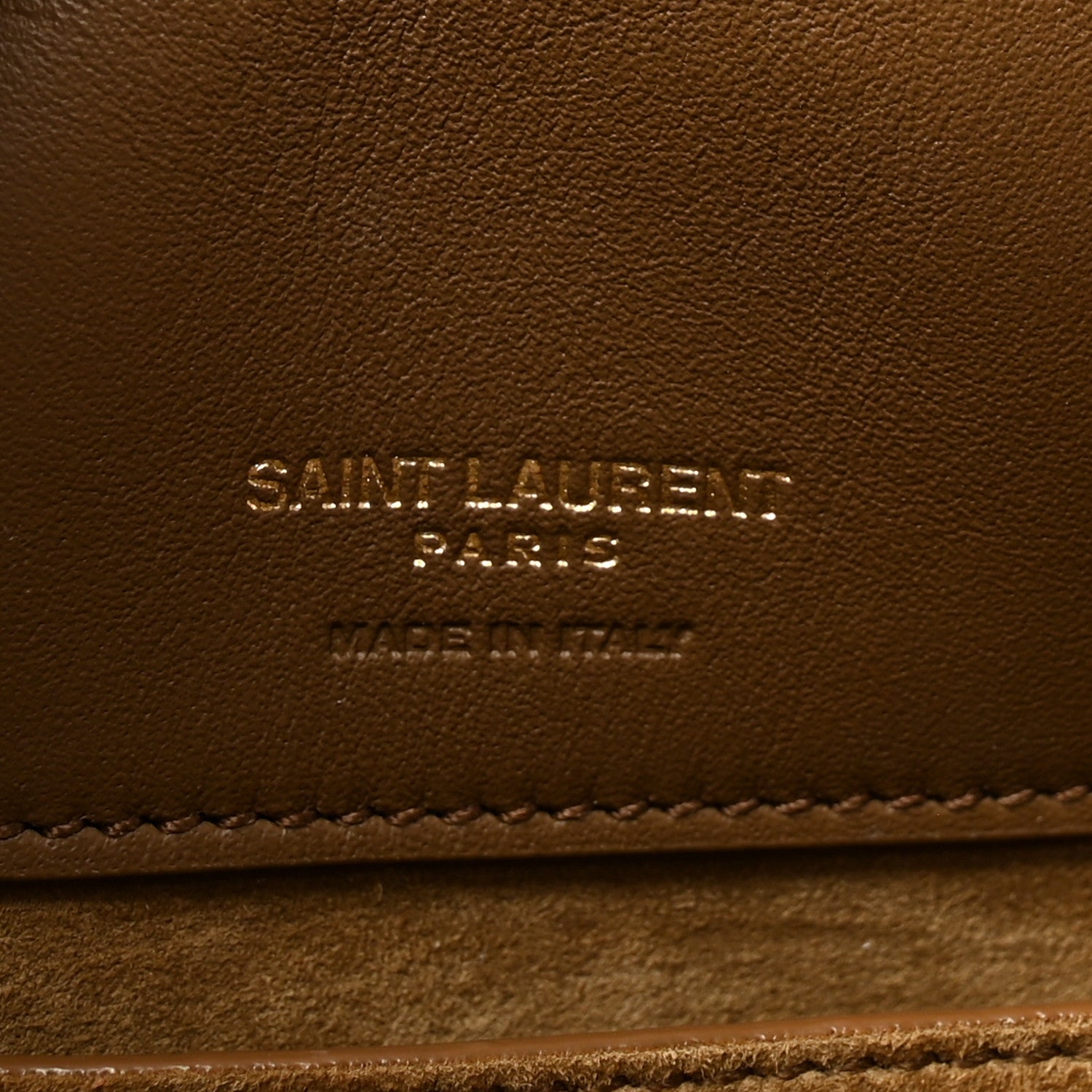 Saint Laurent Le 37 Small Suede Bucket Bag Golden Leaf