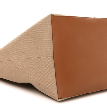 Saint Laurent Canvas Calfskin Y Tote Desert Dust Brick