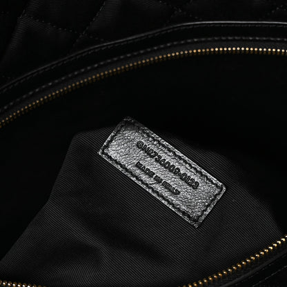 Saint Laurent Calfskin Quilted ES Giant Travel Bag Black