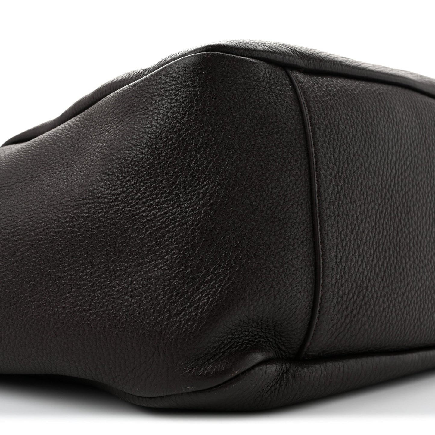 Saint Laurent Grained Deerskin Bea Tote Sweet Chocolate