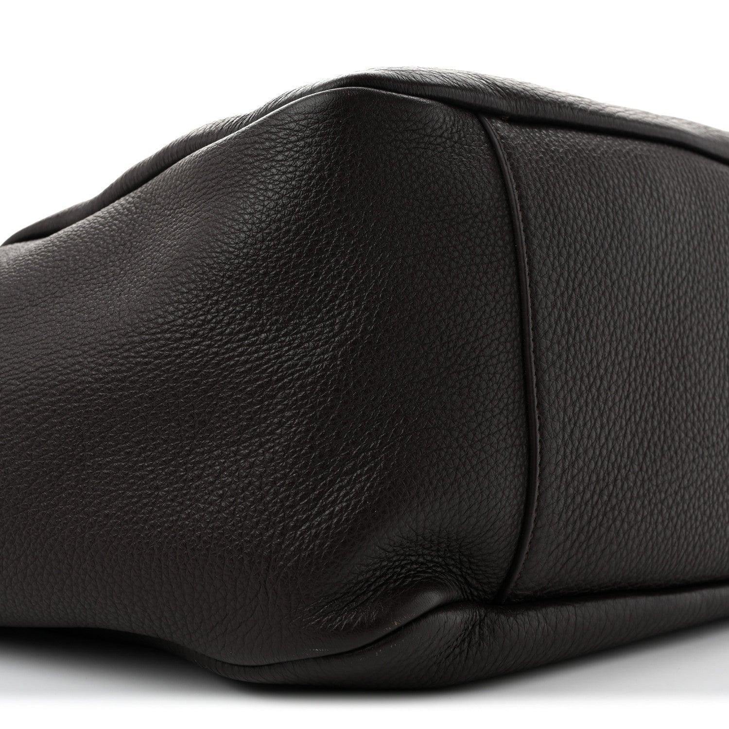 Saint Laurent Grained Deerskin Bea Tote Sweet Chocolate