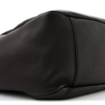 Saint Laurent Grained Deerskin Bea Tote Sweet Chocolate