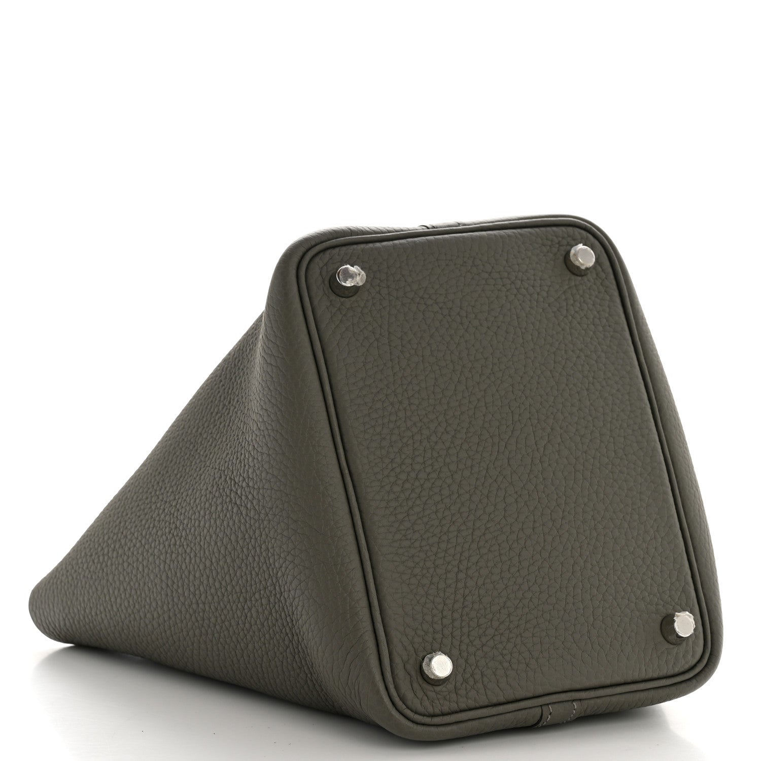 Taurillon Clemence Picotin Lock 18 PM Bucket Bag Etain