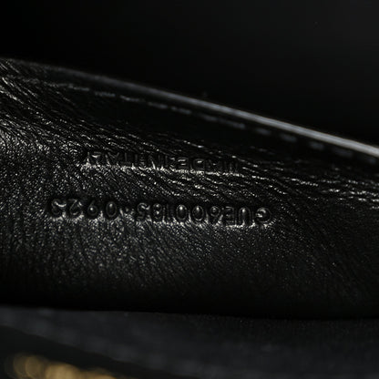 Saint Laurent Grain De Poudre Textured Mixed Matelasse Triquilt Medium Monogram Satchel Black