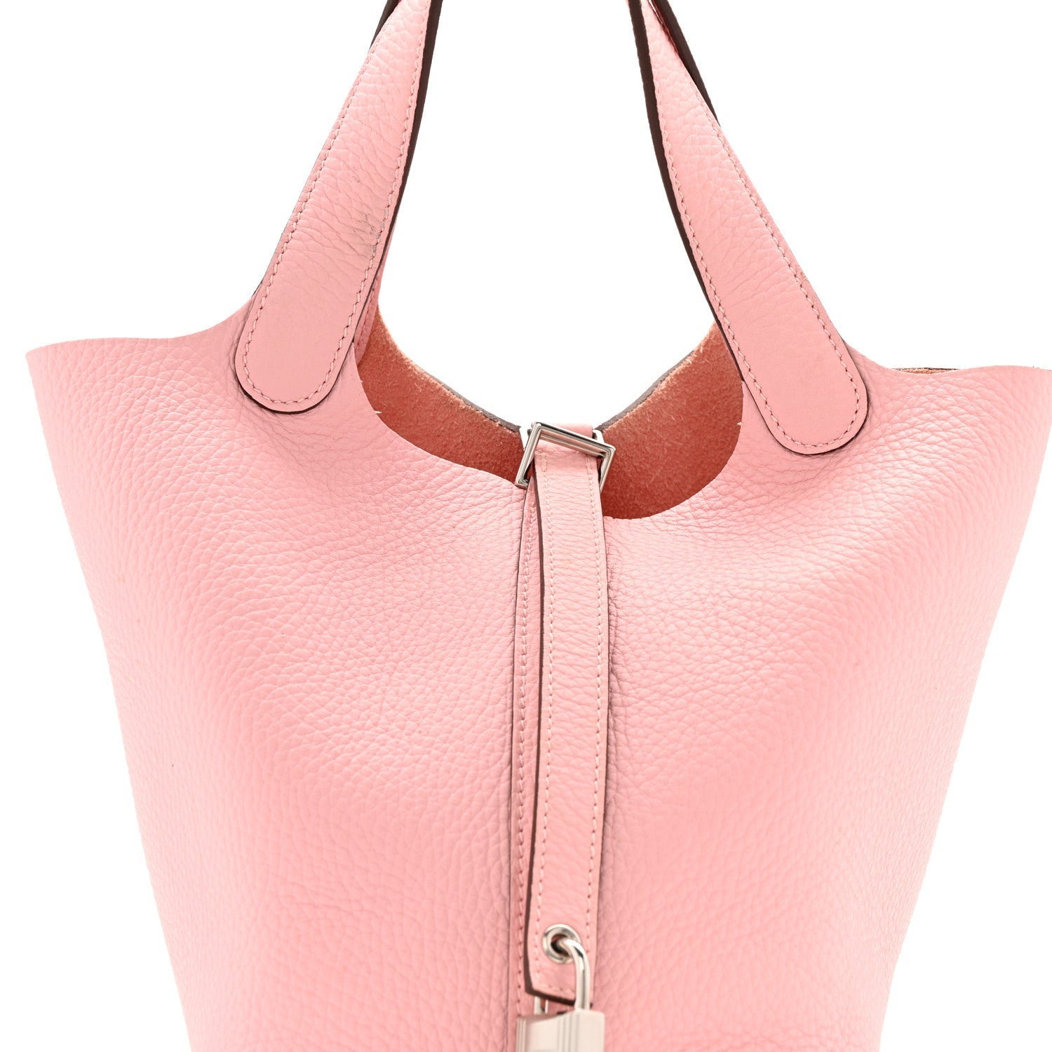 Taurillon Clemence Picotin Lock 18 PM Handbag Rose Sakura