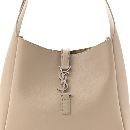 Saint Laurent Smooth Calfskin Small Le 5 A 7 Soft Hobo Bag Sea Salt