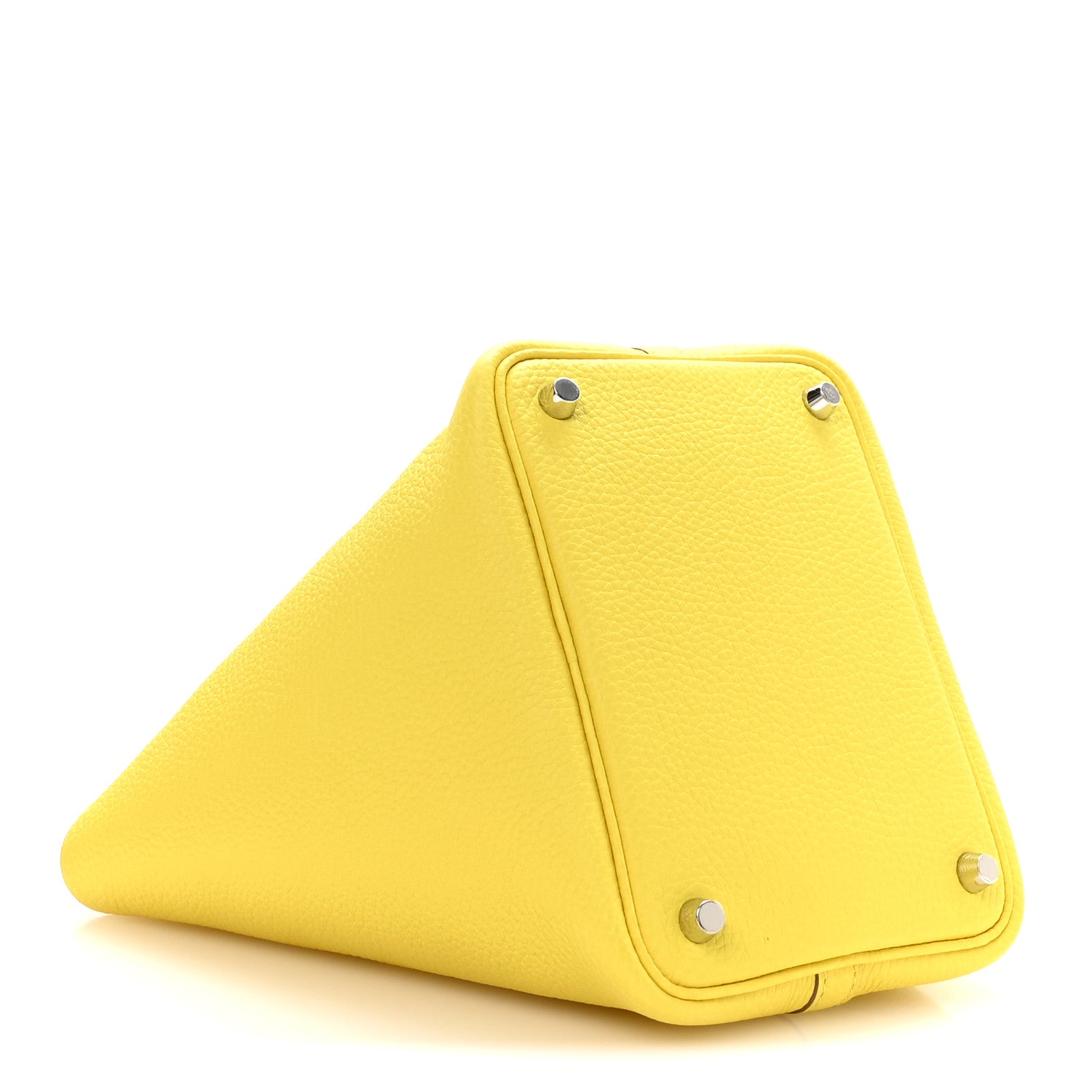 Taurillon Clemence Picotin Lock 18 PM Lime Leather Tote