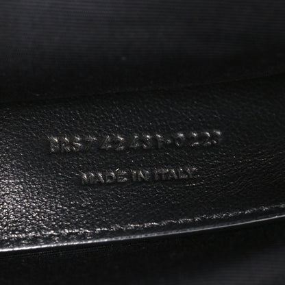 Saint Laurent Lambskin Matelasse Monogram Large Shoulder Bag Black