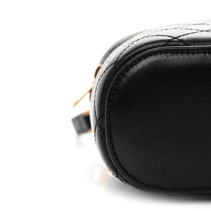 Saint Laurent Lambskin Quilted Mini Gaby Vanity Case Black