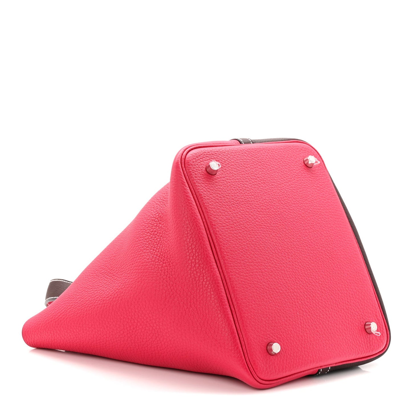 Taurillon Clemence Casaque Picotin Lock 18 PM Bucket Bag Rouge Sellier Framboise