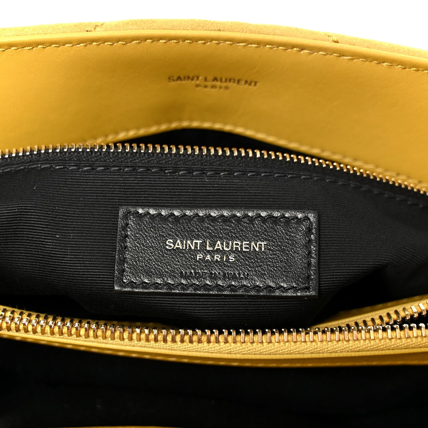 Saint Laurent Suede Y Quilted Monogram Medium Loulou Chain Satchel Chartreuse