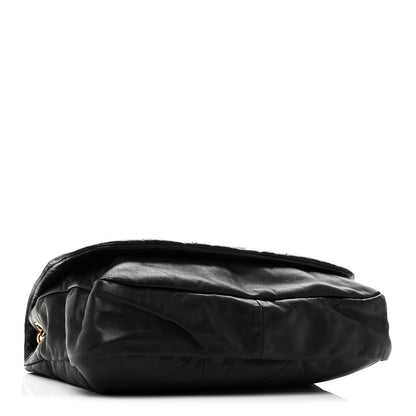 Saint Laurent Lambskin Matelasse Monogram Large Jamie 4.3 Shoulder Bag Black