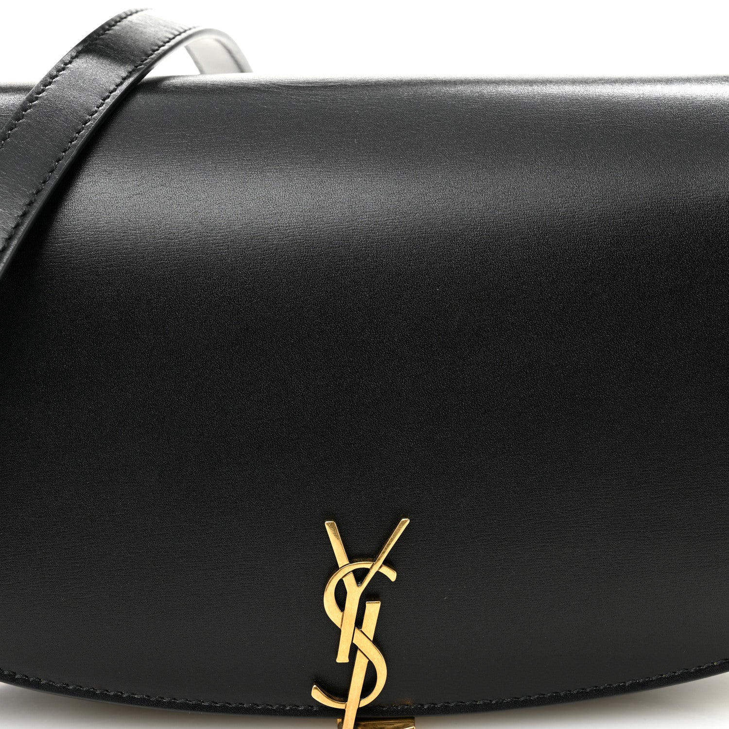 Saint Laurent Box Calfskin Voltaire Top Handle Crossbody Bag Black