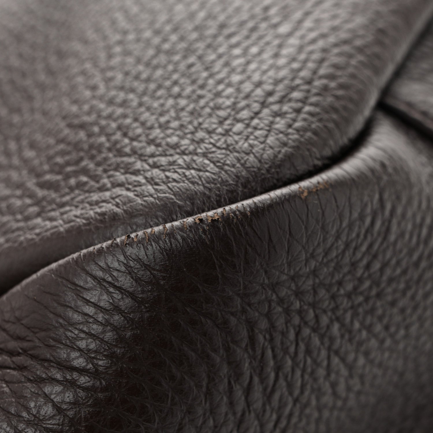 Saint Laurent Grained Deerskin Bea Tote Sweet Chocolate
