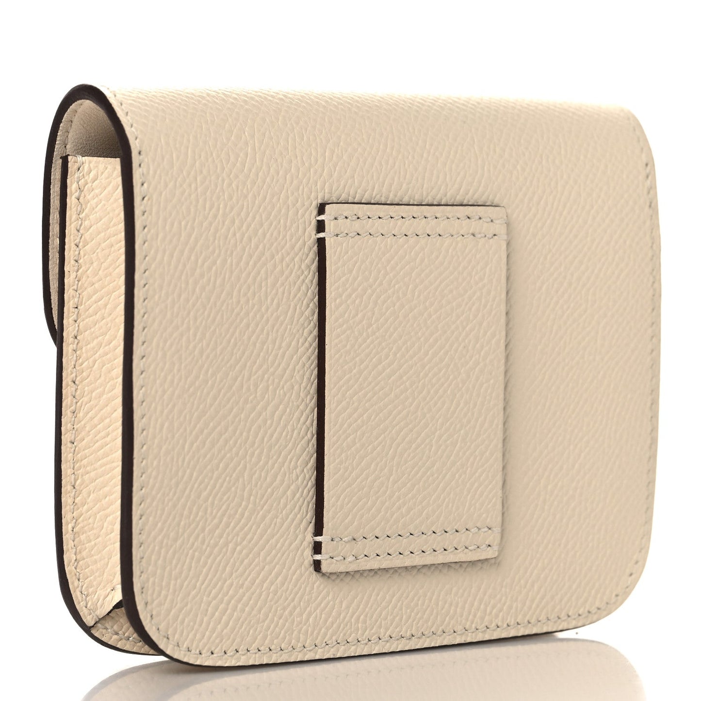 Slim Constance wallet in Nata textured leather with stitched front panel