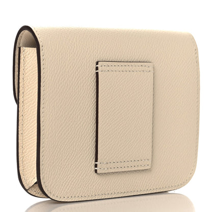Slim Constance wallet in Nata textured leather with stitched front panel