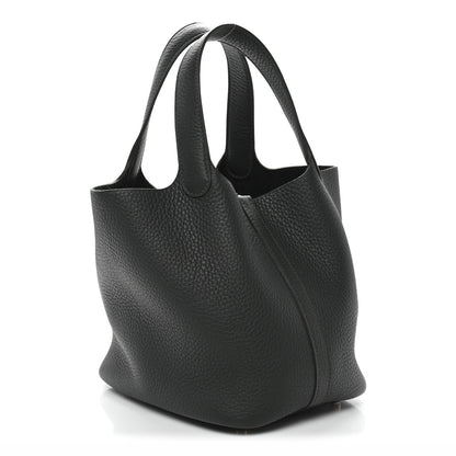 Taurillon Clemence Picotin Lock 18 PM Mini Bag Vert Mangrove