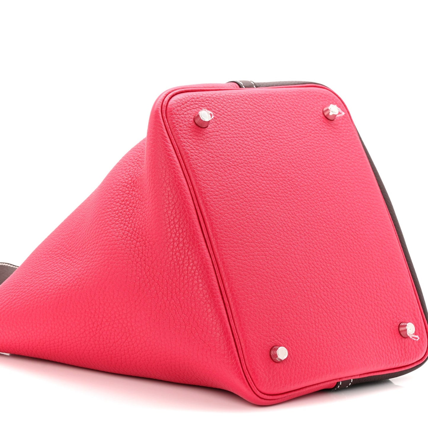 Taurillon Clemence Casaque Picotin Lock 18 PM Bucket Bag Rouge Sellier Framboise