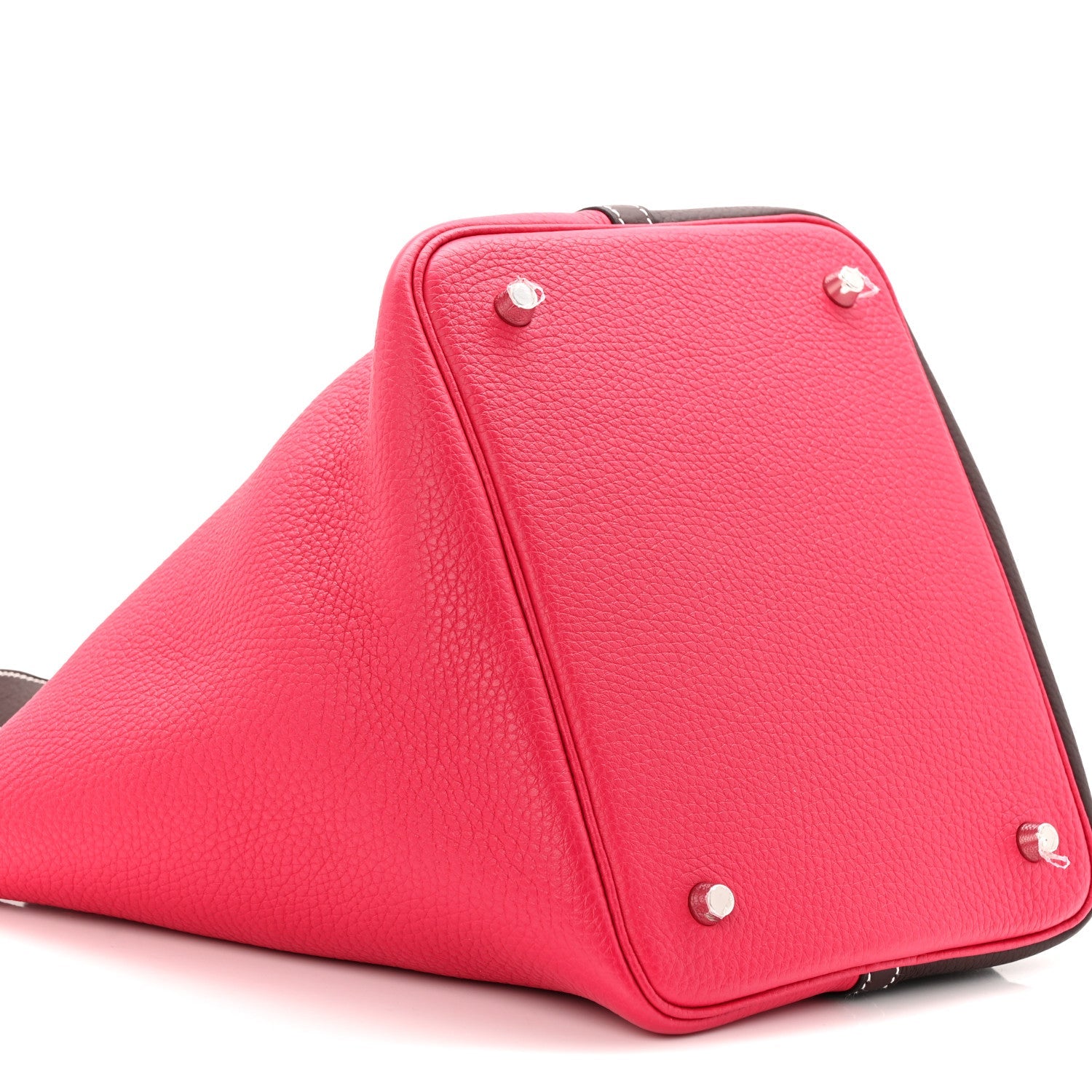 Taurillon Clemence Casaque Picotin Lock 18 PM Bucket Bag Rouge Sellier Framboise