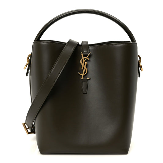 Saint Laurent Shiny Calfskin Le 37 Bucket Bag Arabica