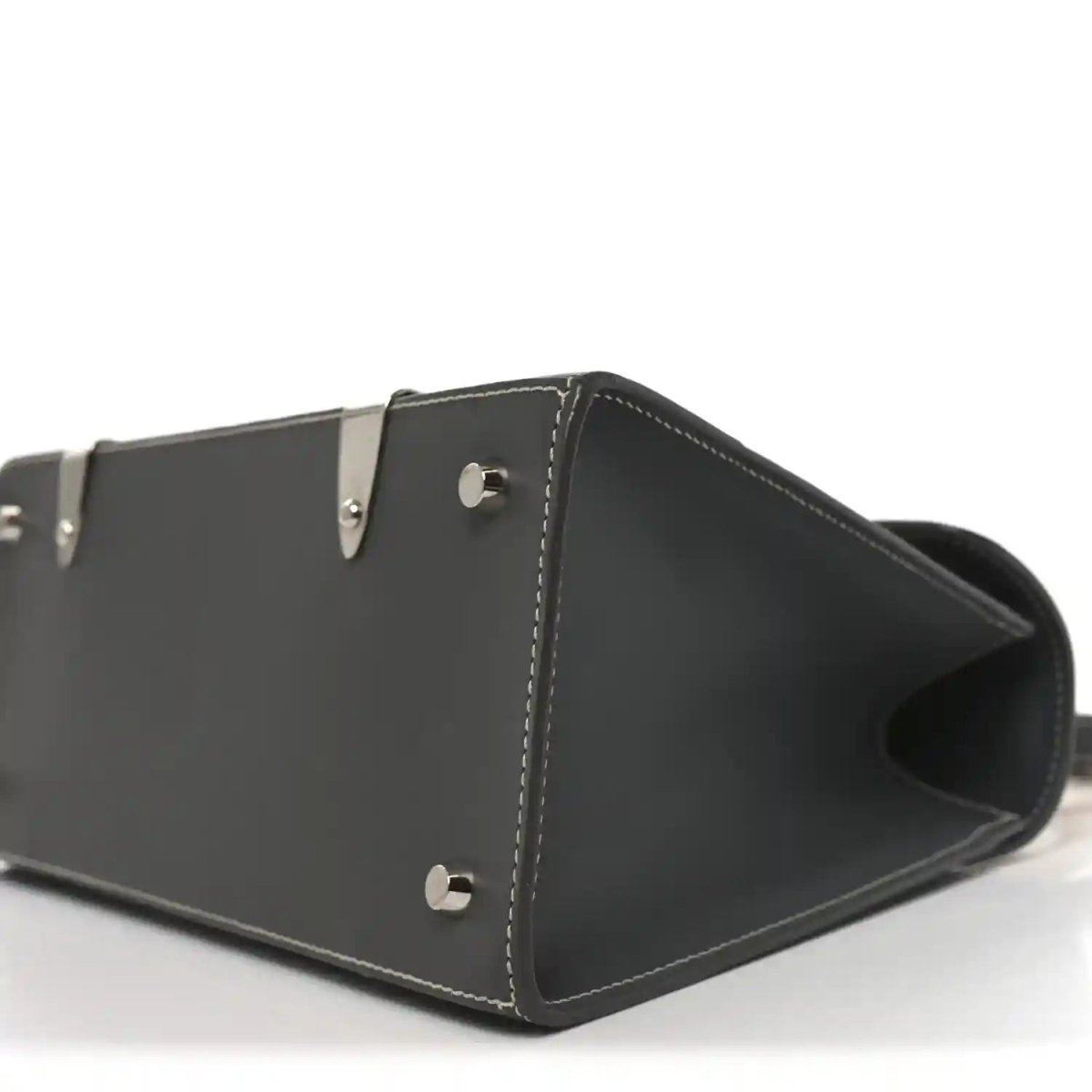Goyard Goyardine Saigon PM Grey Canvas Bag With Wooden Handle - NEESTRA