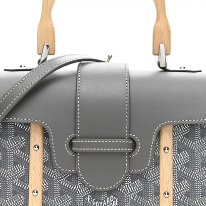 Goyardine Structure Mini Saigon Bag in Grey Canvas Leather - NEESTRA
