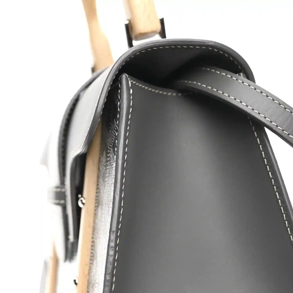 Goyardine Structure Mini Saigon Bag in Grey Canvas Leather - NEESTRA