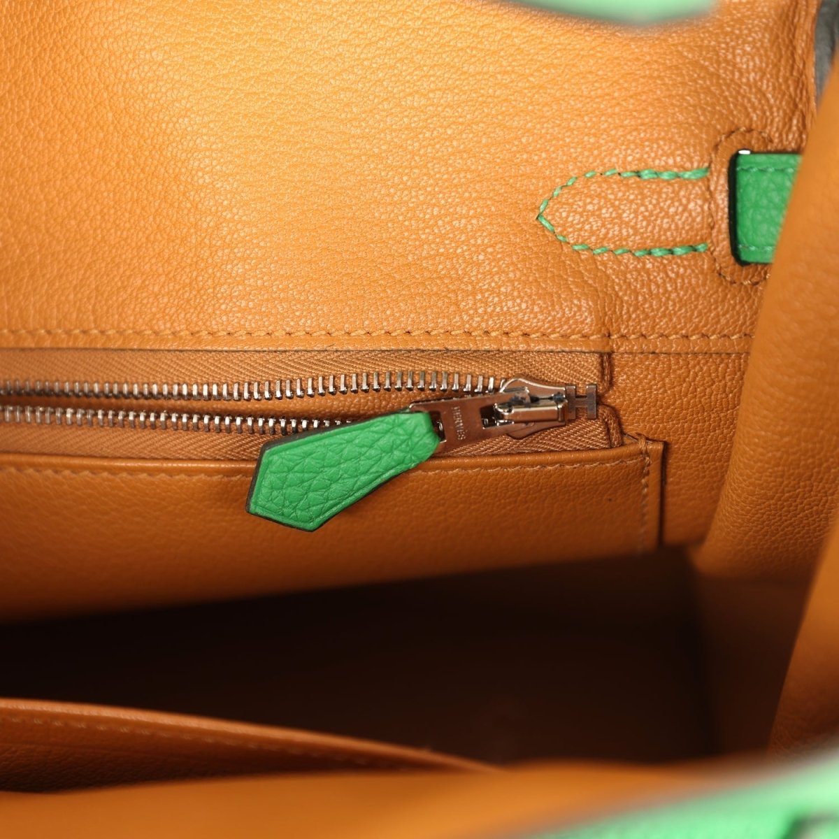 Hermes Birkin 25 Handbag Bambou Togo Leather Palladium Hardware - NEESTRA