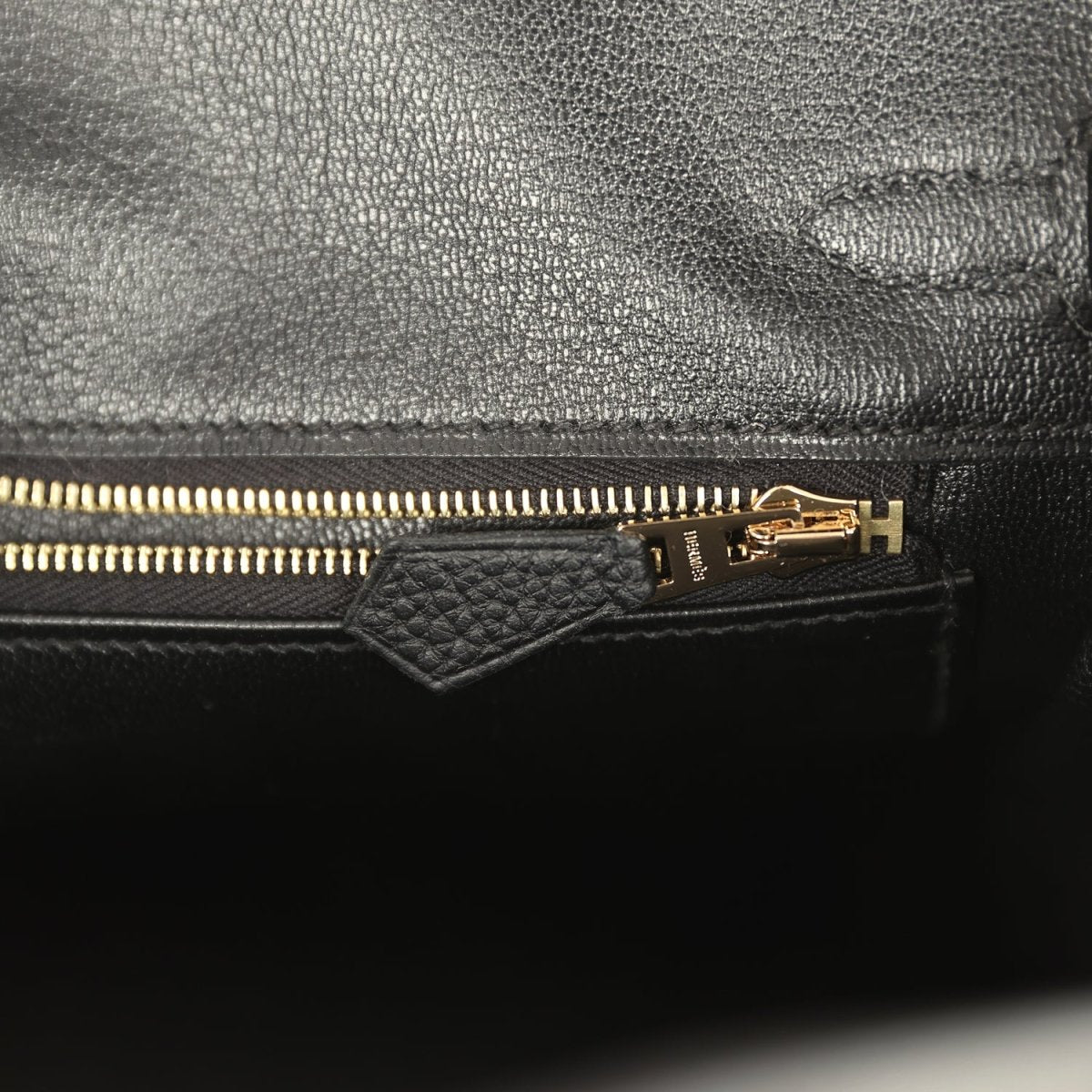 Hermes Birkin 25 Handbag Black Togo Leather Gold Hardware - NEESTRA
