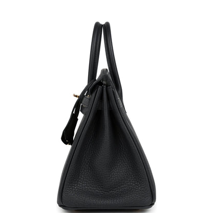 Hermes Birkin 25 Handbag Black Togo Leather Permabrass Hardware - NEESTRA