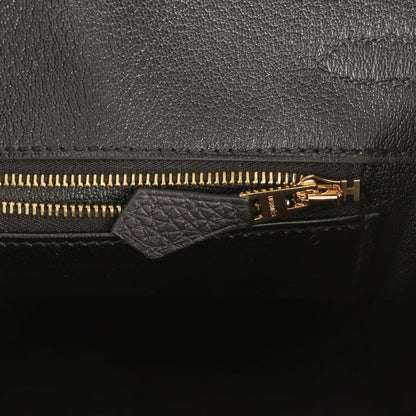 Hermes Birkin 25 Handbag Black Togo Leather Permabrass Hardware - NEESTRA